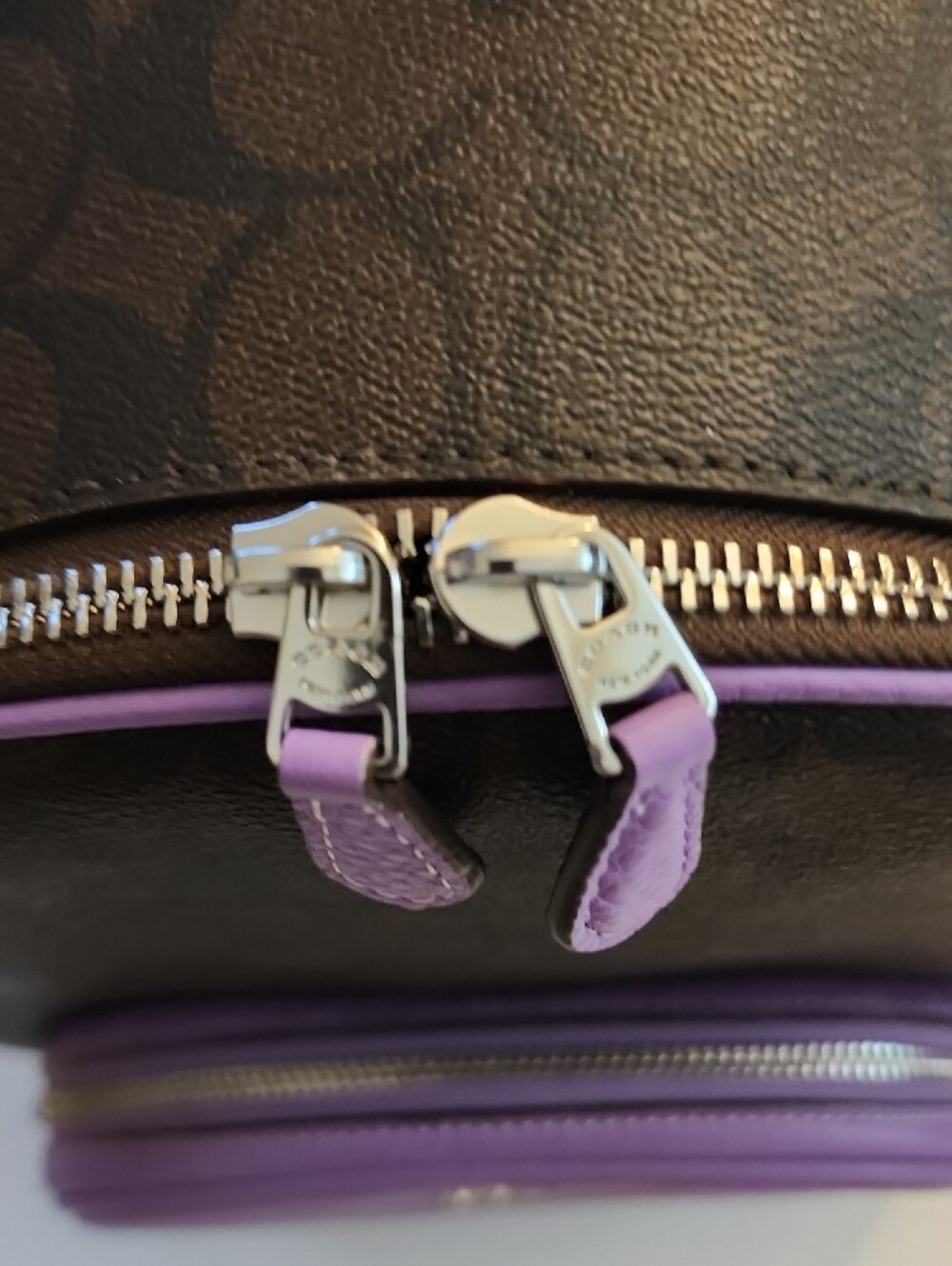 Coach Court Signature Canvas Mini Backpack in Lavender and Brown. E2321-6671. - Picture 6 of 16